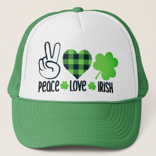 Liebe des Friedens Irish-60682 Truckerkappe (Vorderseite)