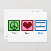 Liebe des Friedens Israel Postkarte (Vorne/Hinten)