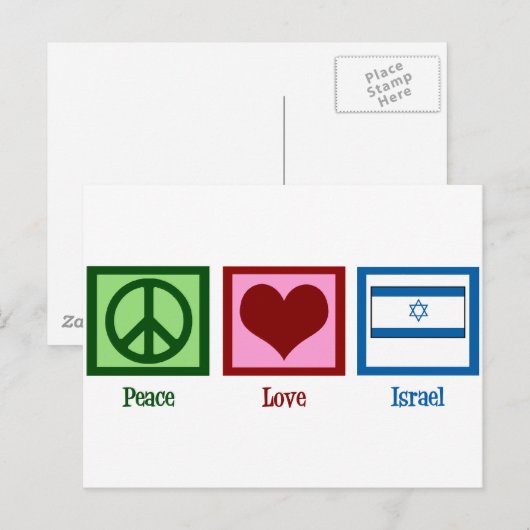 Liebe des Friedens Israel Postkarte (Vorne/Hinten)