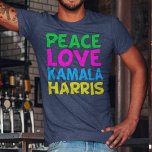 Liebe des Friedens Kamala Harris 2024 Wahl Tri-Blend Shirt<br><div class="desc">Niedliche Peace Liebe Kamala Harris T - Shirt für einen progressiven Demokraten,  der lustige,  farbenfrohe politische Entwürfe Liebe. Wahl Kamala für den Präsidenten bei den Wahlen 2024. Ein lustiges,  liberales Design in hellen Farben.</div>