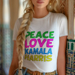 Liebe des Friedens Kamala Harris Niedliche Wahlen  Tri-Blend Shirt<br><div class="desc">Die niedliche Peace Liebe Kamala Harris ist der T - Shirt für einen progressiven Demokraten,  der lustige,  farbenfrohe politische Entwürfe Lieben. Wahl Kamala für den Präsidenten bei den Wahlen 2024. Ein lustiges,  liberales Design in hellen Farben.</div>