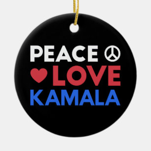 Liebe des Friedens Kamala I - Kamala Harris für de Keramik Ornament