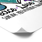Liebe des Friedens - Kampf gegen Suizide - Bewusst Poster (Ecke)
