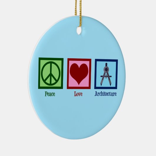 Liebe des Friedens Keramik Ornament (Rechts)