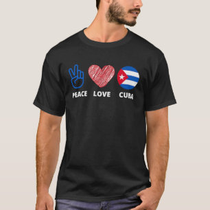 Liebe des Friedens Kuba Fahne gewachsen Souvenirs  T-Shirt