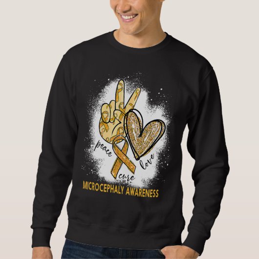 Liebe des Friedens Kur gebleicht Mikrozephalie Bew Sweatshirt (Vorderseite)