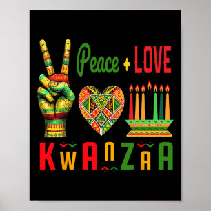 Liebe des Friedens Kwanzaa Kulturerbe Afrikas Kuns Poster
