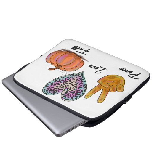 Liebe des Friedens Laptopschutzhülle (Vorne Knopf)