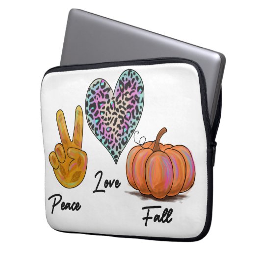 Liebe des Friedens Laptopschutzhülle (Vorderseite Links)