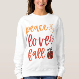 Liebe des Friedens mit Leopard Pumpkin Sweatshirt