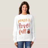 Liebe des Friedens mit Leopard Pumpkin Sweatshirt (Vorne ganz)
