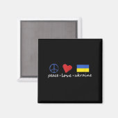 Liebe des Friedens mit Unterstützung der Ukraine - Magnet (Vorderseite/Rückseite)