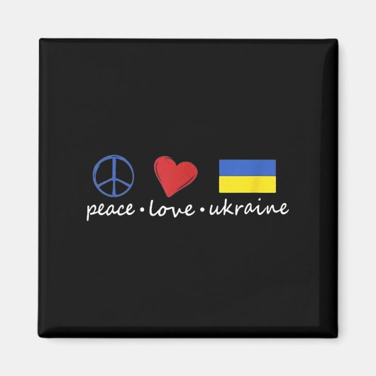 Liebe des Friedens mit Unterstützung der Ukraine - Magnet (Vorne)