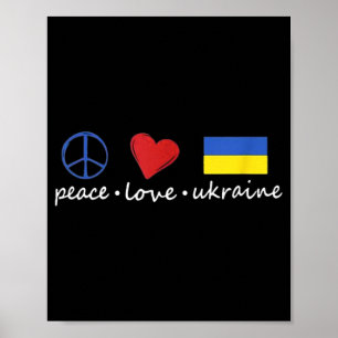 Liebe des Friedens mit Unterstützung der Ukraine - Poster