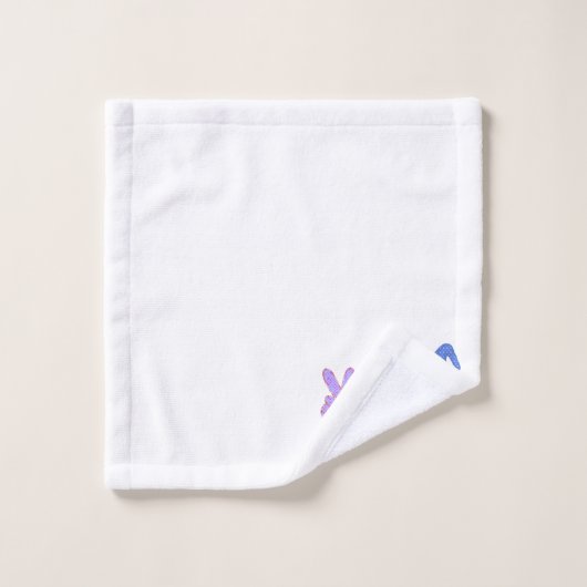 Liebe des Friedens | Niedliche Osterpastelierung Badhandtuch Set (Waschlappen)