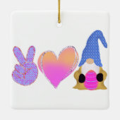 Liebe des Friedens | Niedliche Osterpastelierung Keramikornament (Rückseite)