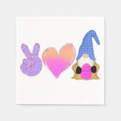 Liebe des Friedens | Niedliche Osterpastelierung Serviette (Vorderseite)