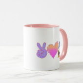 Liebe des Friedens | Niedliche Osterpastelierung Tasse (VorderseiteRechts)