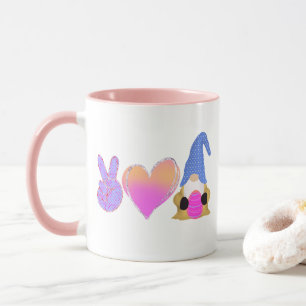Liebe des Friedens Niedliche Osterpastelierung Tasse