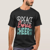 Liebe des Friedens Niedlicher Cheerleader gibt Tee (Vorderseite)