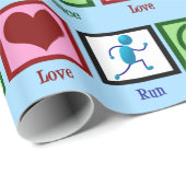 Liebe des Friedens - Niedlicher Track Geschenkpapier (Rolleneckpunkt)