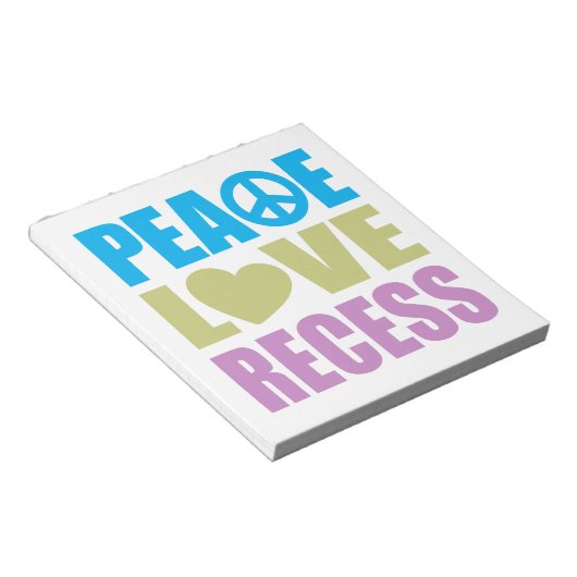 Liebe des Friedens Notizblock (angewinkelt)