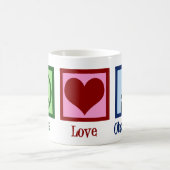 Liebe des Friedens Obstetetas Niedliches OBGYN-Bür Kaffeetasse (Mittel)
