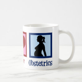 Liebe des Friedens Obstetetas Niedliches OBGYN-Bür Kaffeetasse