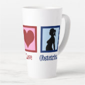 Liebe des Friedens Obstetetas Niedliches OBGYN-Bür Milchtasse (Rechte Ecke)