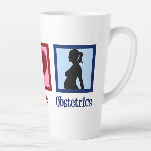 Liebe des Friedens Obstetetas Niedliches OBGYN-Bür Milchtasse (Rechts)