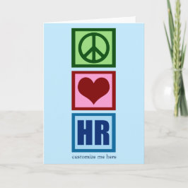 Liebe des Friedens Personalisierte Humanressourcen Karte
