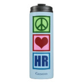 Liebe des Friedens Personalisierte Humanressourcen Thermosbecher (Vorderseite)