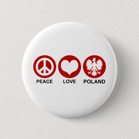 Liebe des Friedens Polen Button (Vorderseite)