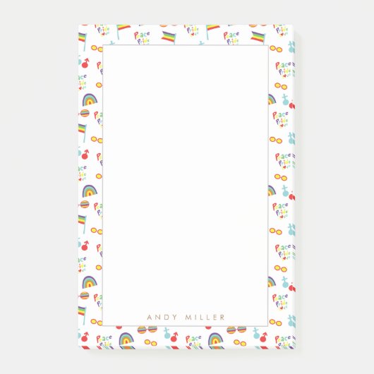 Liebe des Friedens Post-it Klebezettel (Vorderseite)