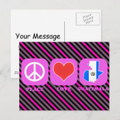 Liebe des Friedens Postkarte (Vorne/Hinten)