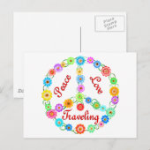 Liebe des Friedens Postkarte (Vorne/Hinten)