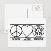 Liebe des Friedens Postkarte (Vorne/Hinten)