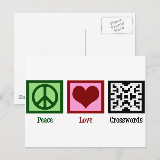 Liebe des Friedens Postkarte (Vorne/Hinten)