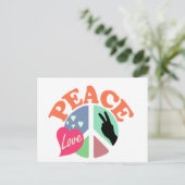 Liebe des Friedens Postkarte (Stehend Vorderseite)