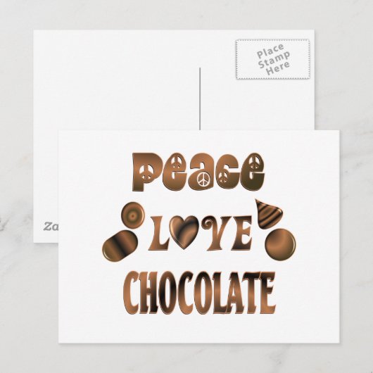 Liebe des Friedens Postkarte (Vorne/Hinten)