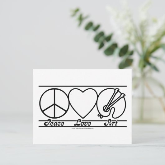 Liebe des Friedens Postkarte (Stehend Vorderseite)