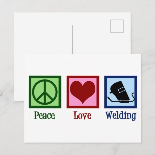 Liebe des Friedens Postkarte (Vorne/Hinten)