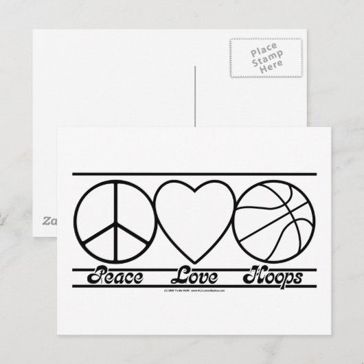 Liebe des Friedens Postkarte (Vorne/Hinten)