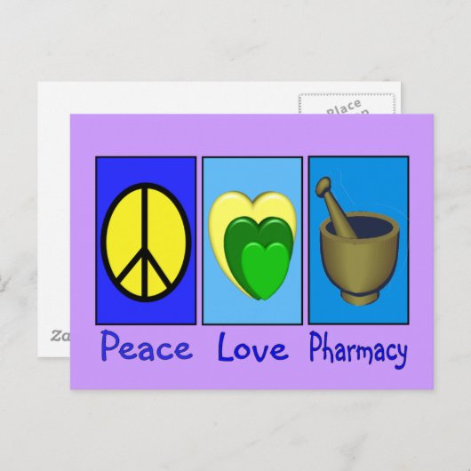 Liebe des Friedens Postkarte (Vorne/Hinten)