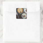Liebe des Friedens Quadratischer Aufkleber (Tasche)