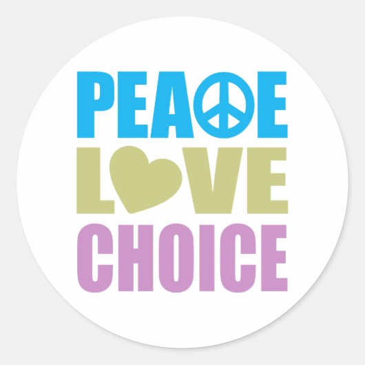 Liebe des Friedens Runder Aufkleber (Vorderseite)