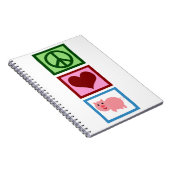 Liebe des Friedens Schweine Notizblock (Rechte Seite)