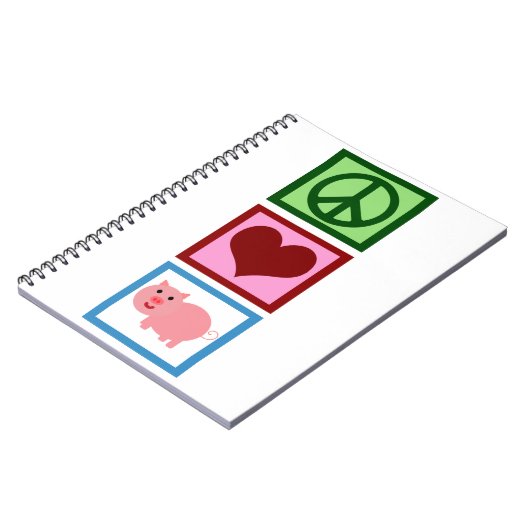 Liebe des Friedens Schweine Notizblock (Linke Seite)