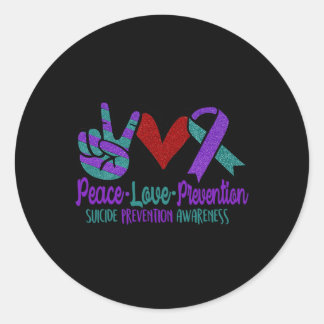 Liebe des Friedens Selbstmordverhütung Bewusstsein Runder Aufkleber