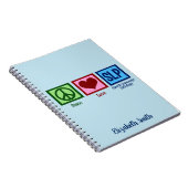 Liebe des Friedens spricht Sprachpathologie Notizblock (Rechte Seite)